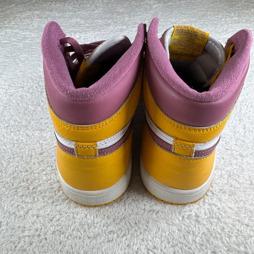 Air Jordan 1 High OG Brotherhood Men's Size 9.5 Yellow Burgundy Shoes Sneakers